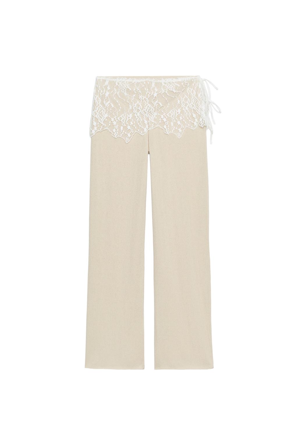 RIBBED LACE PANTS - image 3