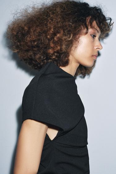 ASYMMETRIC PLEATED TOP - Black by Zara - Image 3