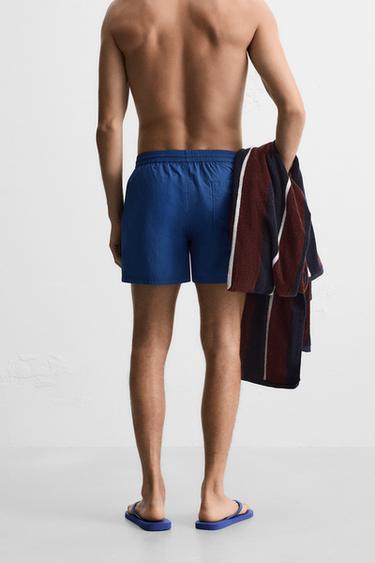 BASIC MID-LENGTH SWIMMING TRUNKS - Blue by Zara - Image 3
