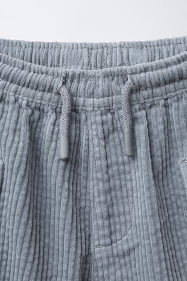 CORDUROY TROUSERS WITH POCKETS - Light blue by Zara - Image 2