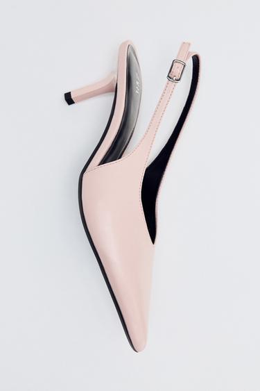 HIGH-HEEL SLINGBACK SHOES - Pink by Zara