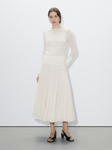 Jersey costura mezcla algodón - Studio - Crudo de Zara