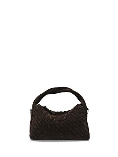 Zara Small braided split leather bag - Brown