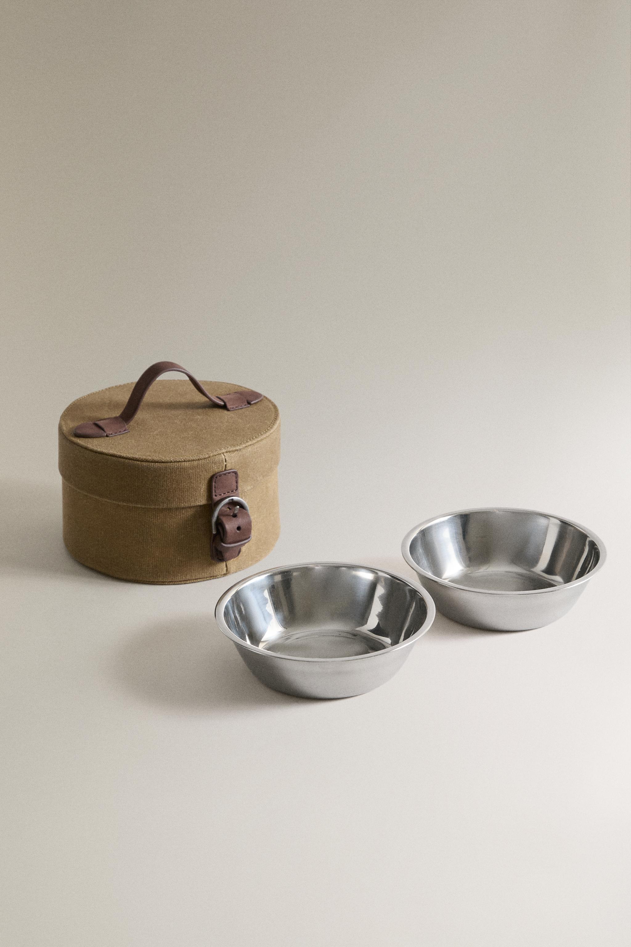 PET FOOD BOWL SET WITH CASE