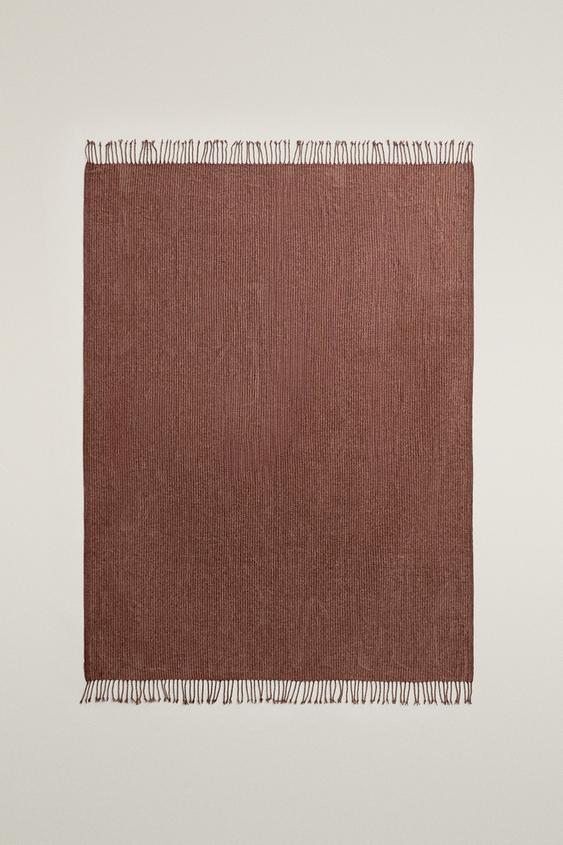 STRIPED CHENILLE THROW - Pink by Zara - Image 0