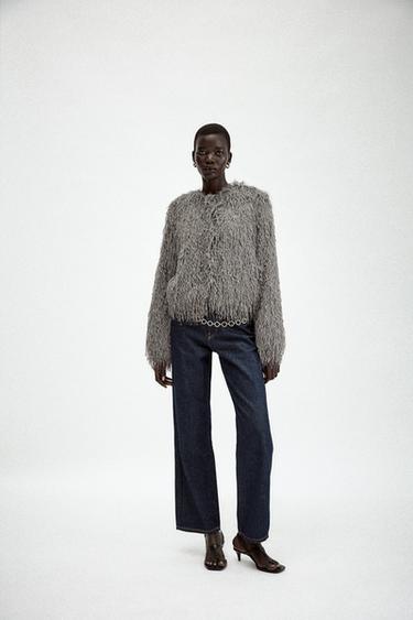 CHAQUETA FLECOS - Plomo de Zara - Imagen 0
