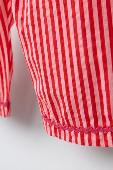 PANTALON BAGGY À RAYURES ONDULÉES - Fuchsia de Zara - Image 3