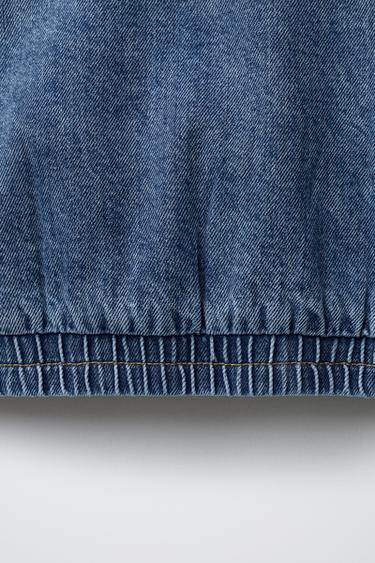HOODED DENIM JACKET - Mid-blue by Zara - Image 5
