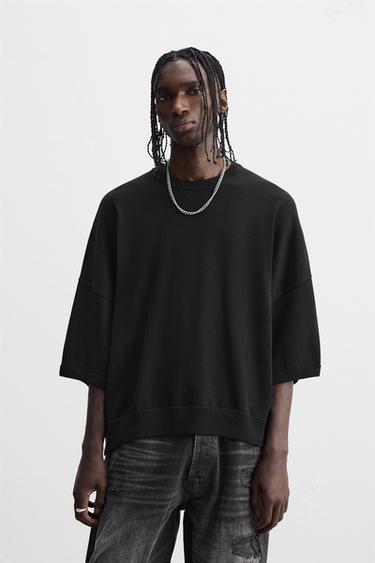 TEXTURED SWEATER - Black by Zara