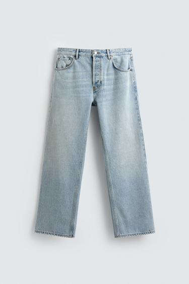 JEANS FLARED FIT - Zara-ს Light blue