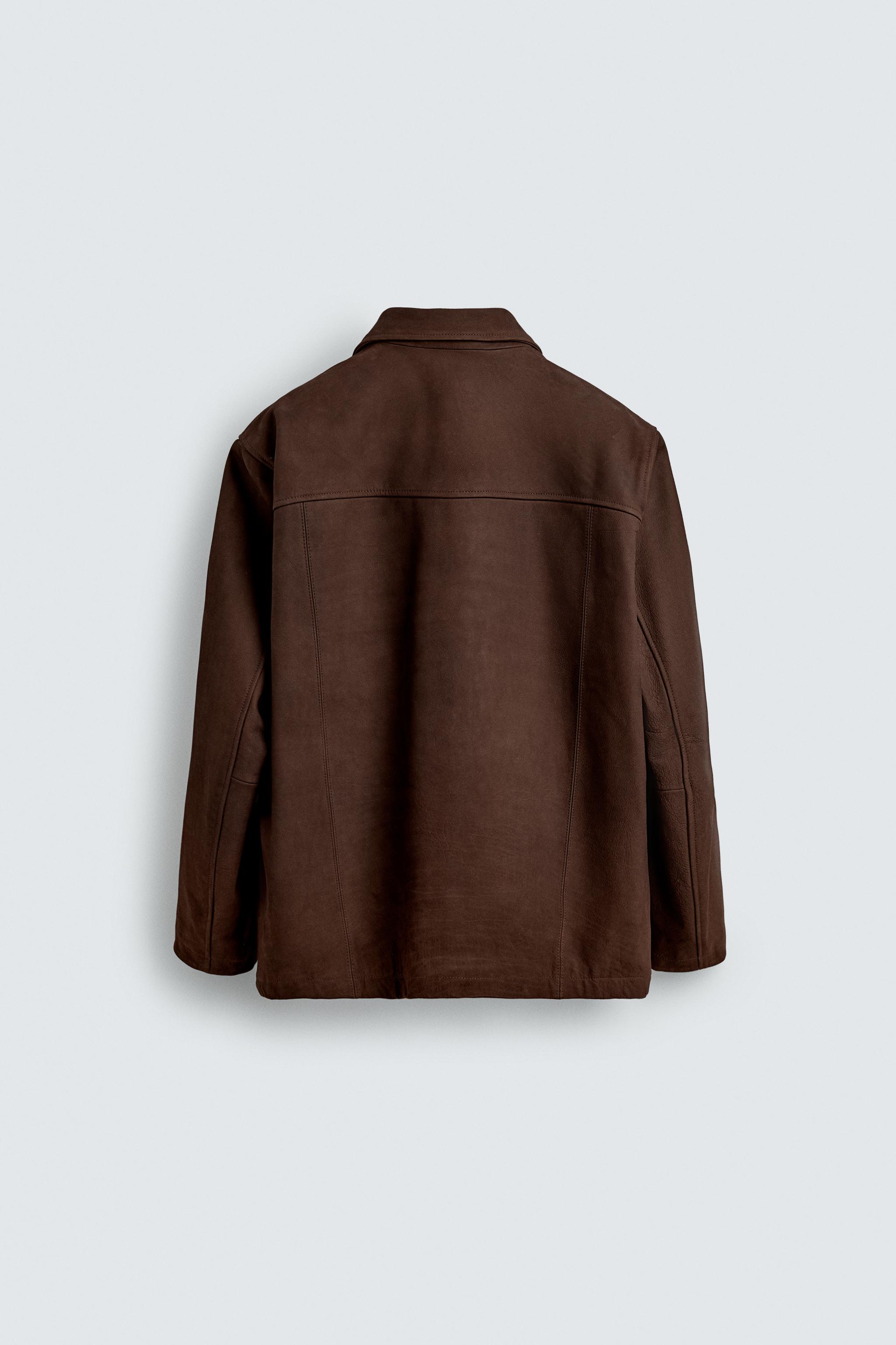 BLOUSON COUPE DÉCONTRACTÉE EN CUIR