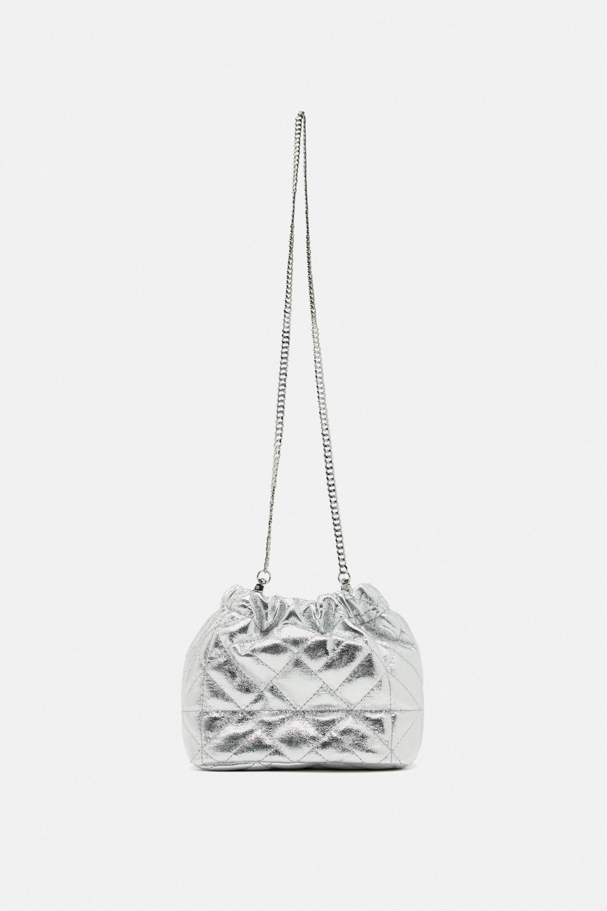 Zara best sale silver clutch