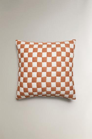 CHECK COTTON CUSHION COVER - 772 by Zara - Image 0