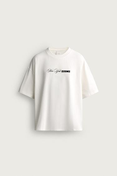 Zara RELAXED FIT T-SHIRT - White