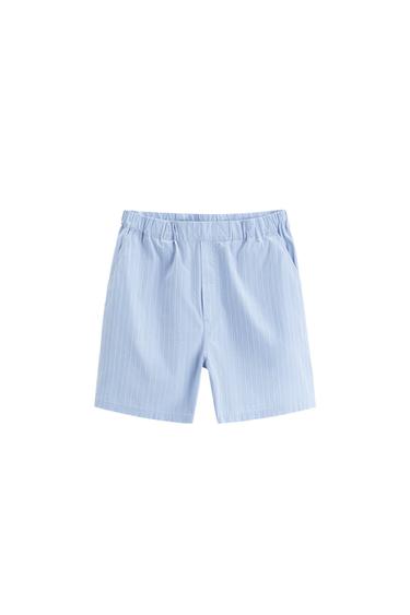 STRIPED COTTON SHORTS