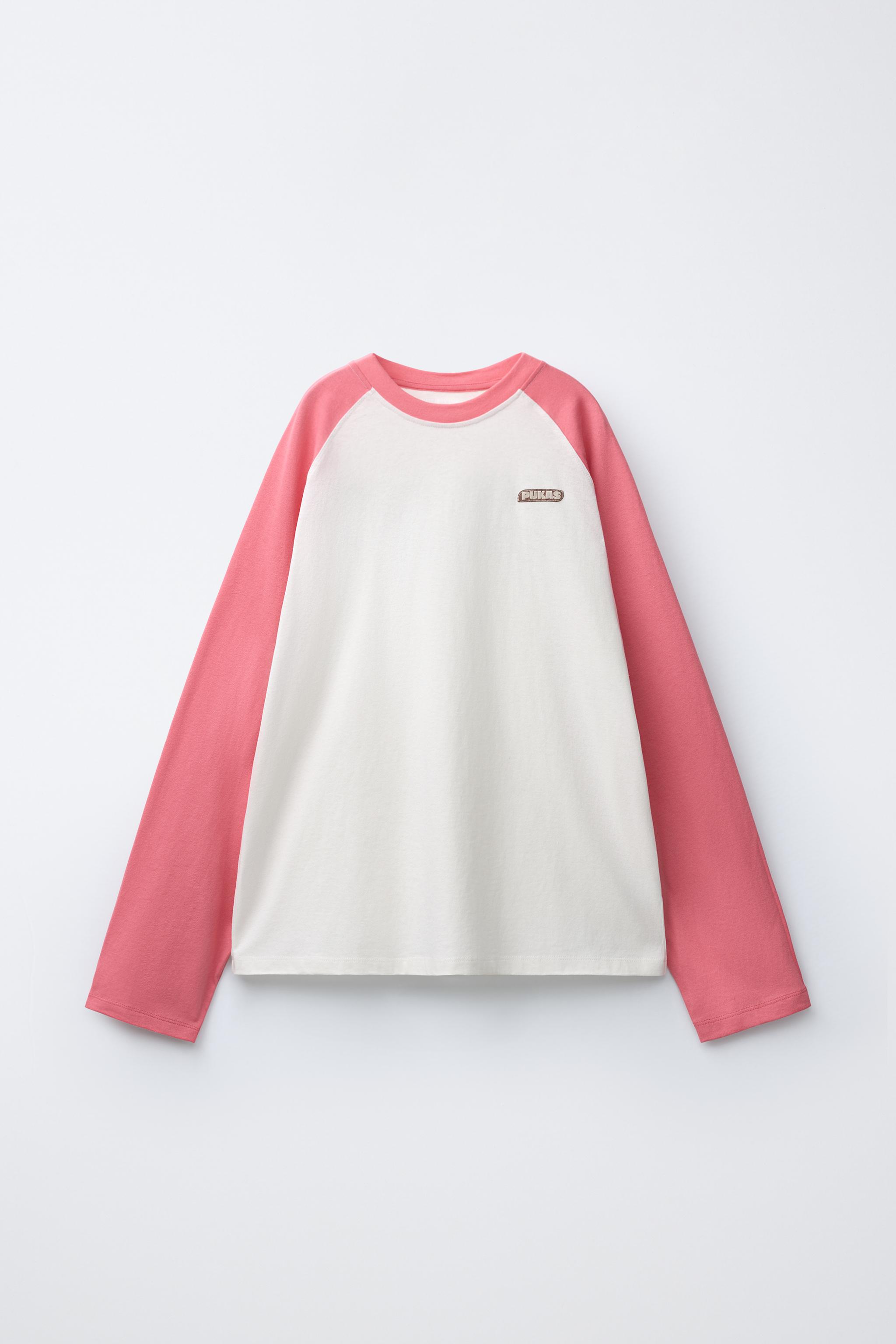 PUKAS SURF RAGLAN SLEEVE T-SHIRT - Pink / White | ZARA South Africa
