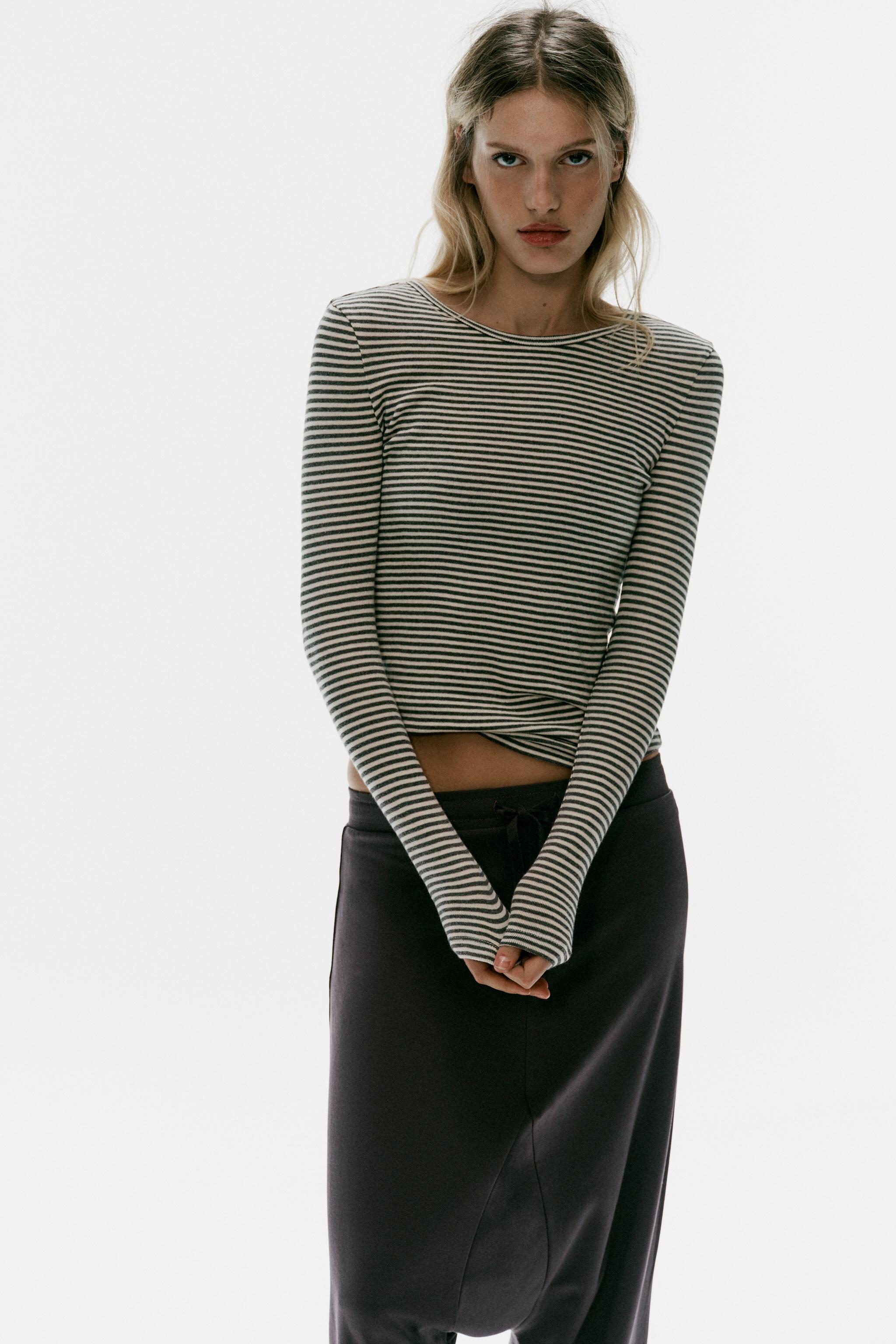 Striped Cotton T-Shirt by Zara