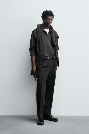 POLO EN MAILLE DOUCE - Gris anthracite de Zara