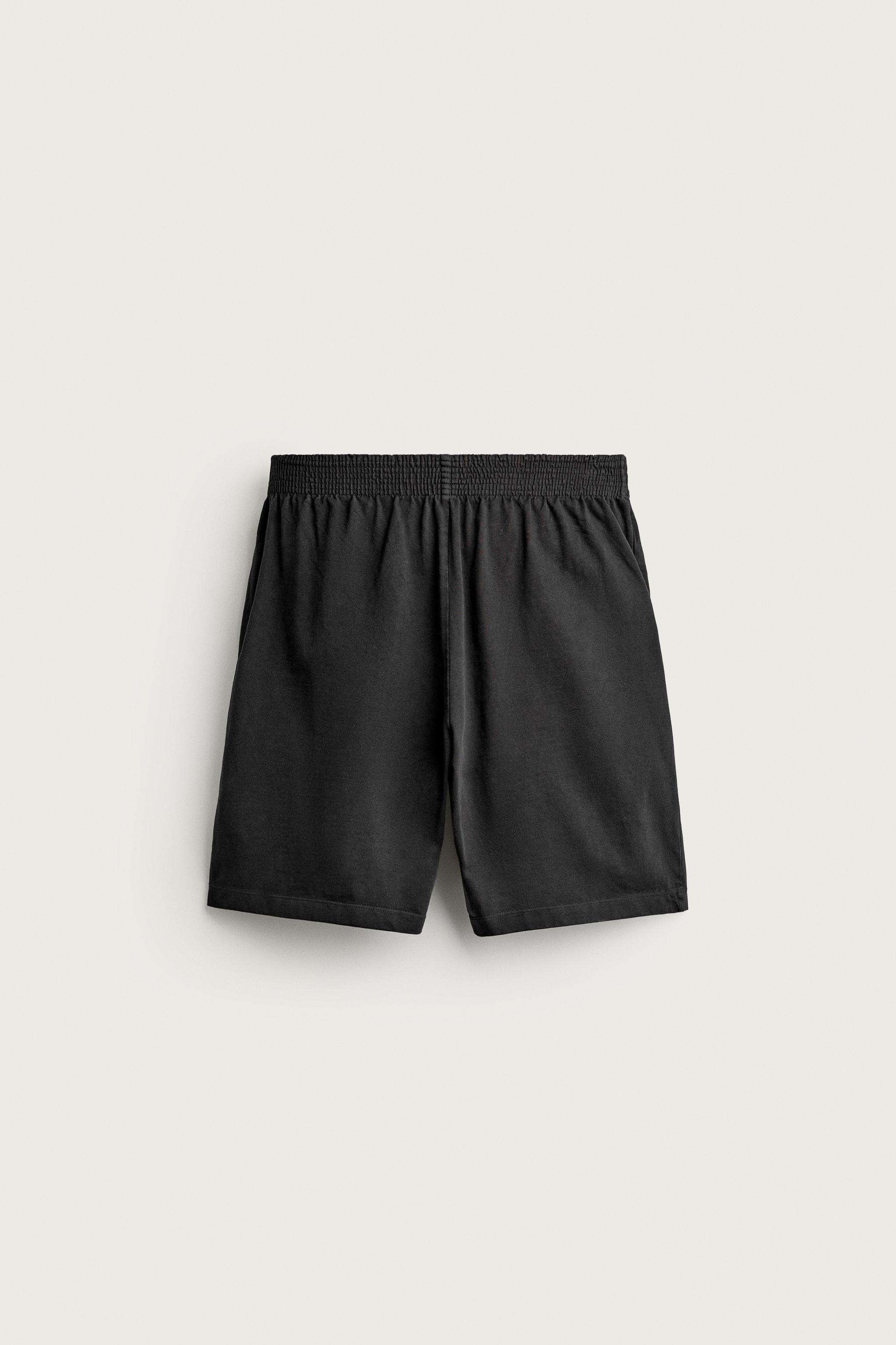 Мужские шорты Zara WASHED LIGHTWEIGHT SWEAT BERMUDAS — фото 6