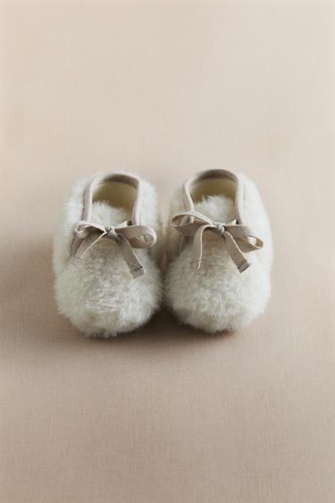 FAUX SHEARLING BOOTIES - Beige by Zara - Image 5