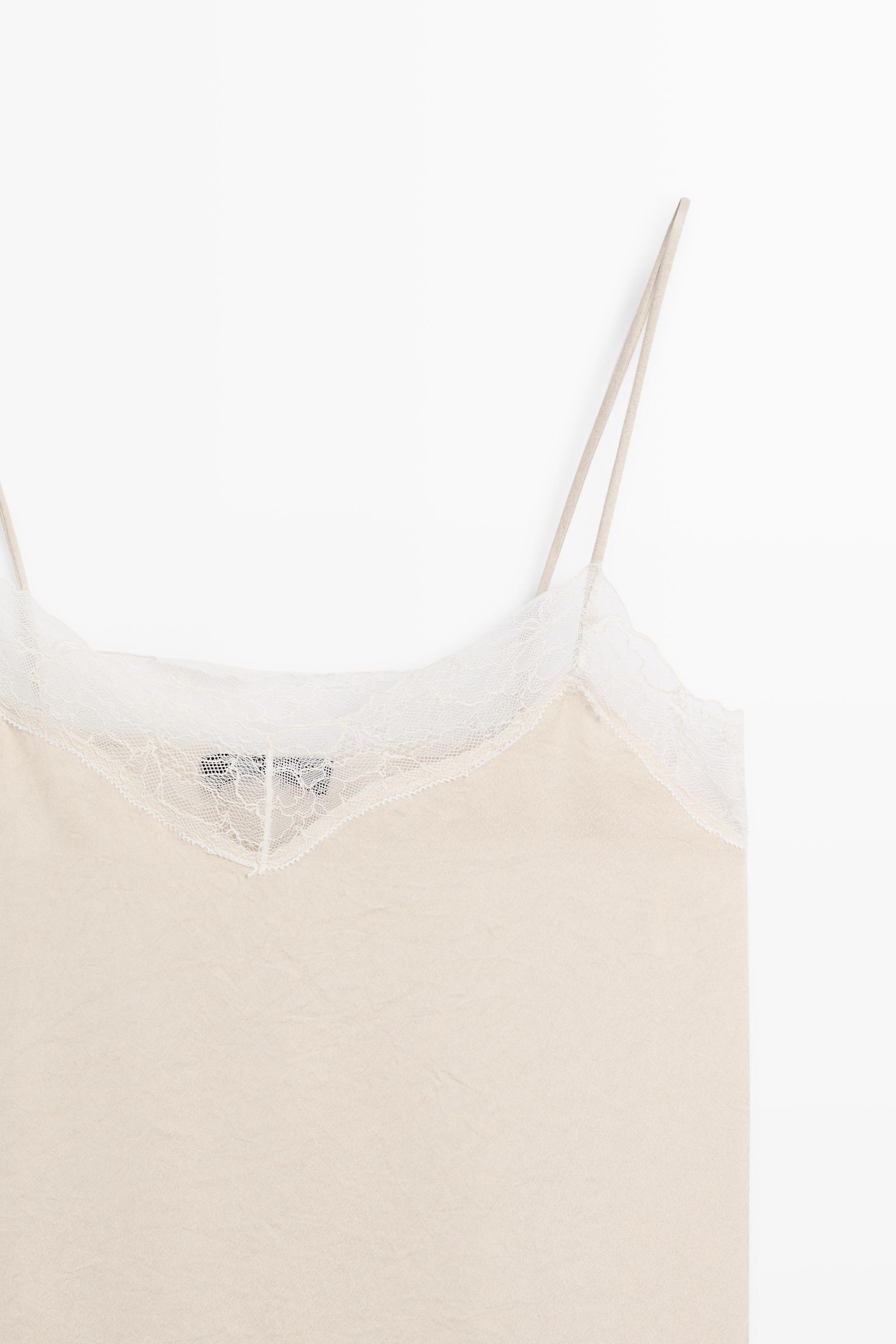 Strappy top with lace detail