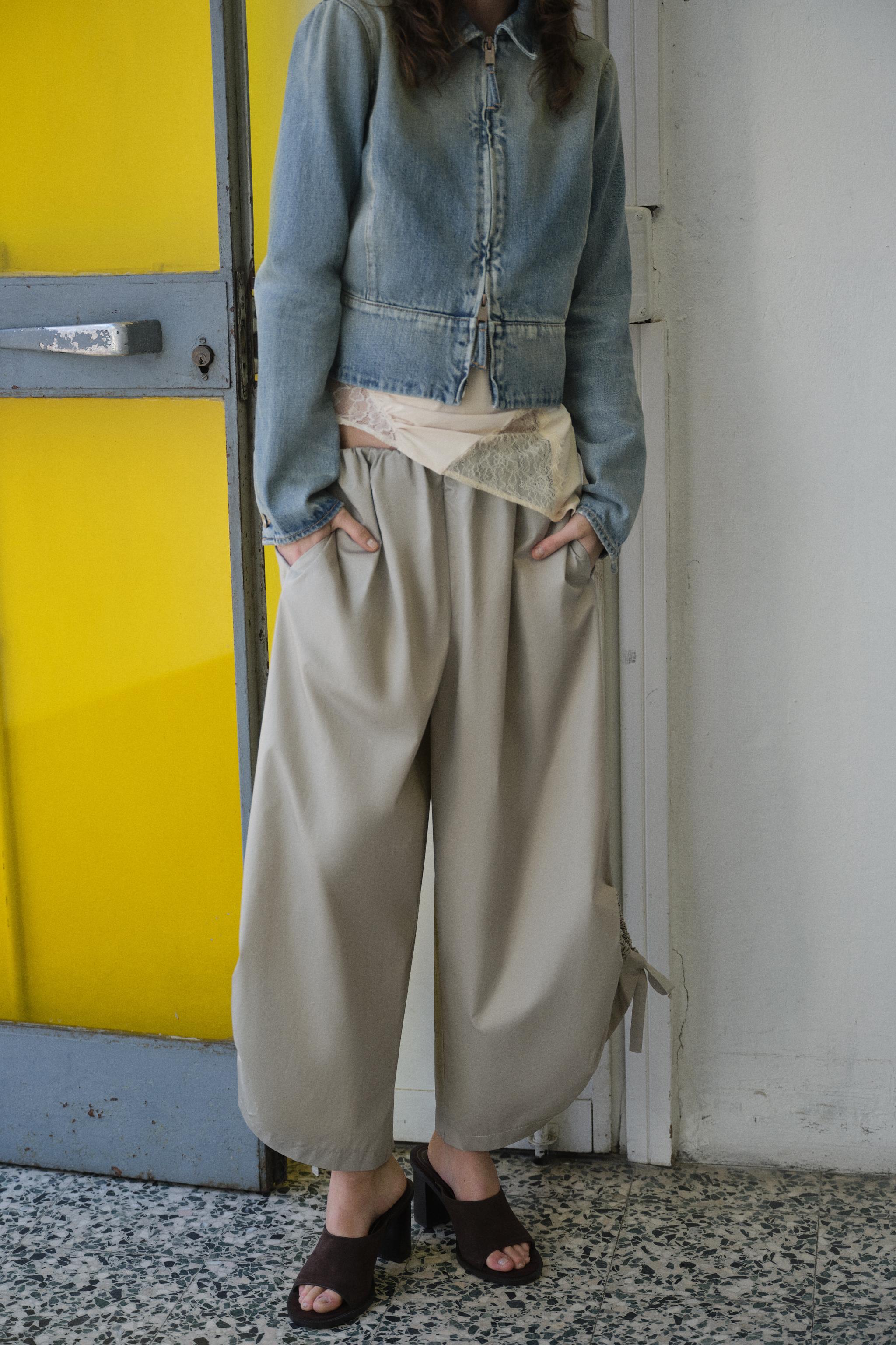 ADJUSTABLE HEM CULOTTE PANTS