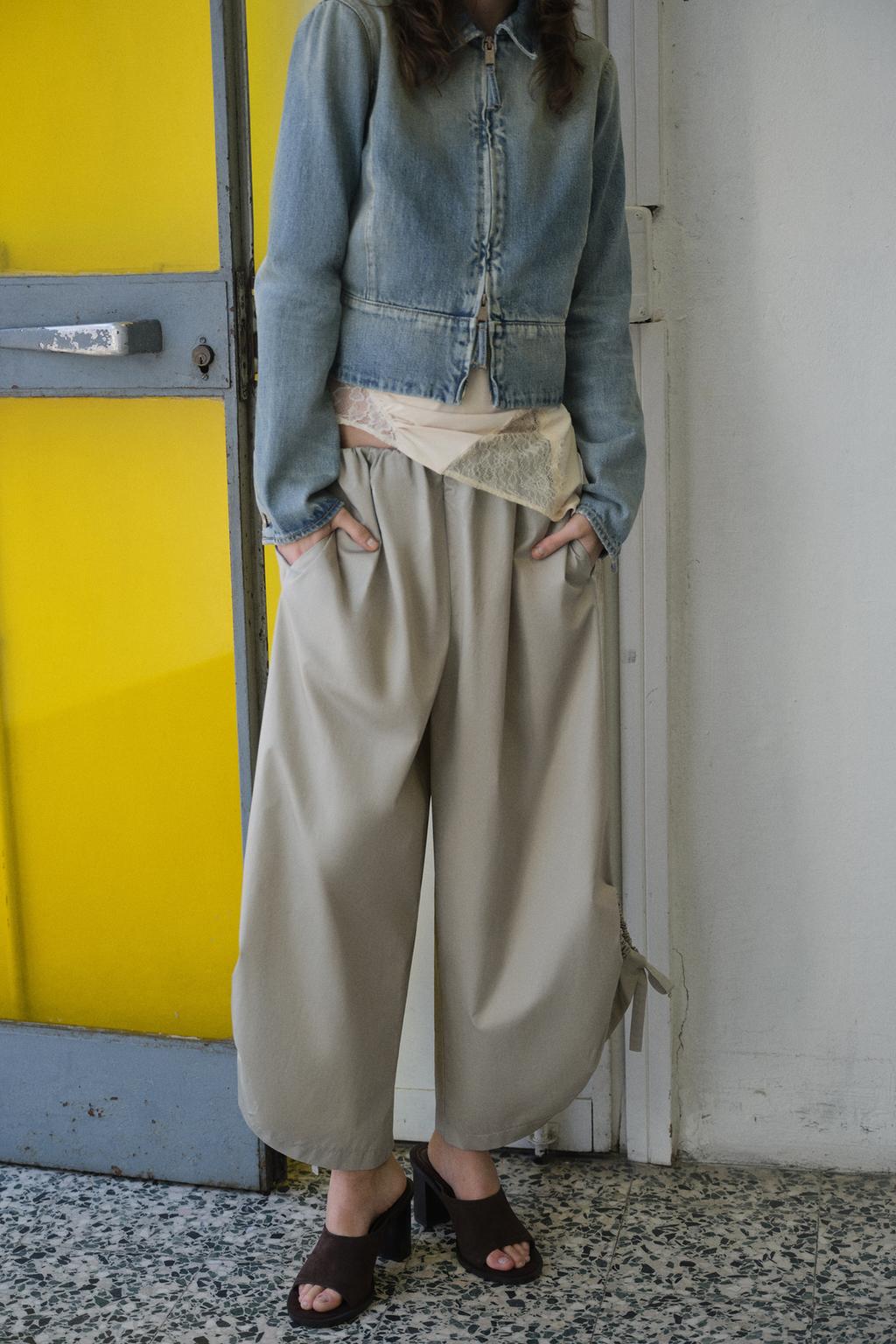 ADJUSTABLE HEM CULOTTE PANTS
