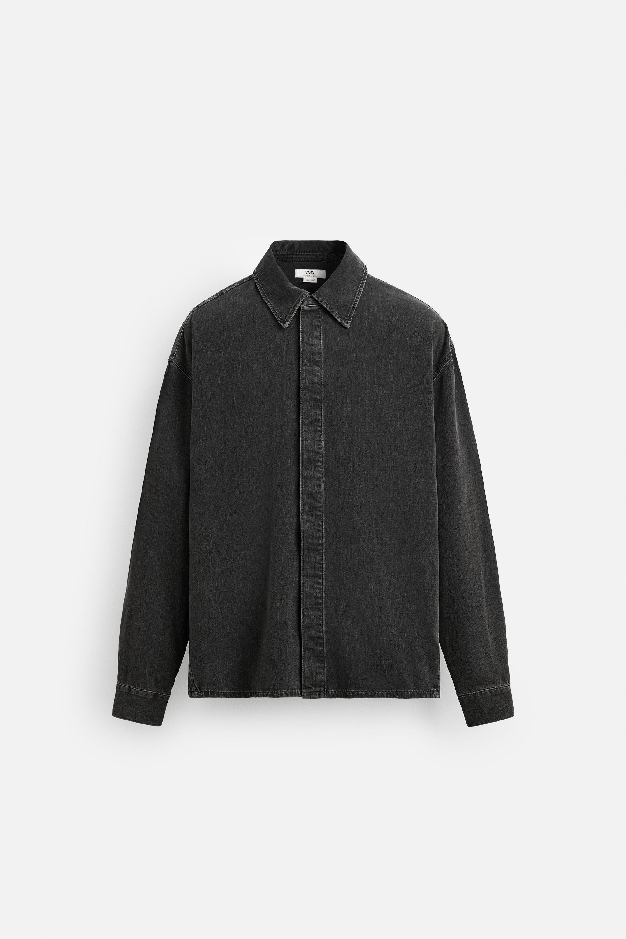 限定版デニムシャツ - ブラック | ZARA Japan / 日本
