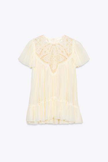 EMBROIDERED FLUID TOP - Vanilla by Zara - Image 6