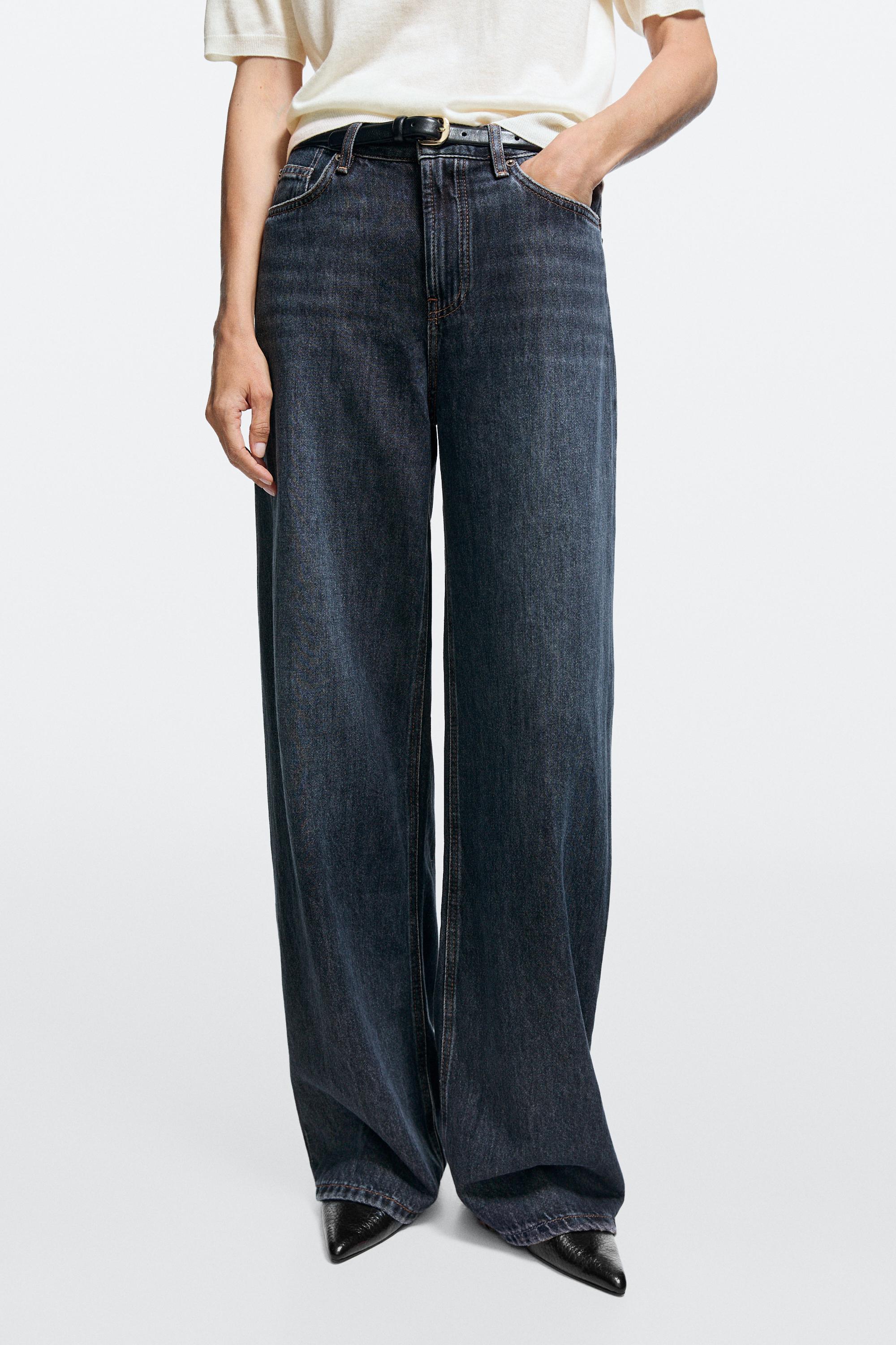Jean barrel fit relaxed à taille haute