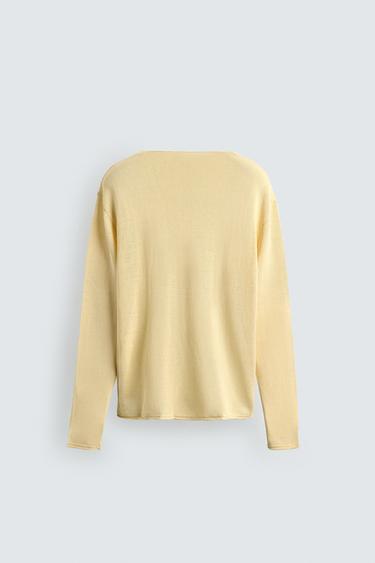 PULL STRUCTURÉ COUPE DÉCONTRACTÉE - Jaune de Zara - Image 7