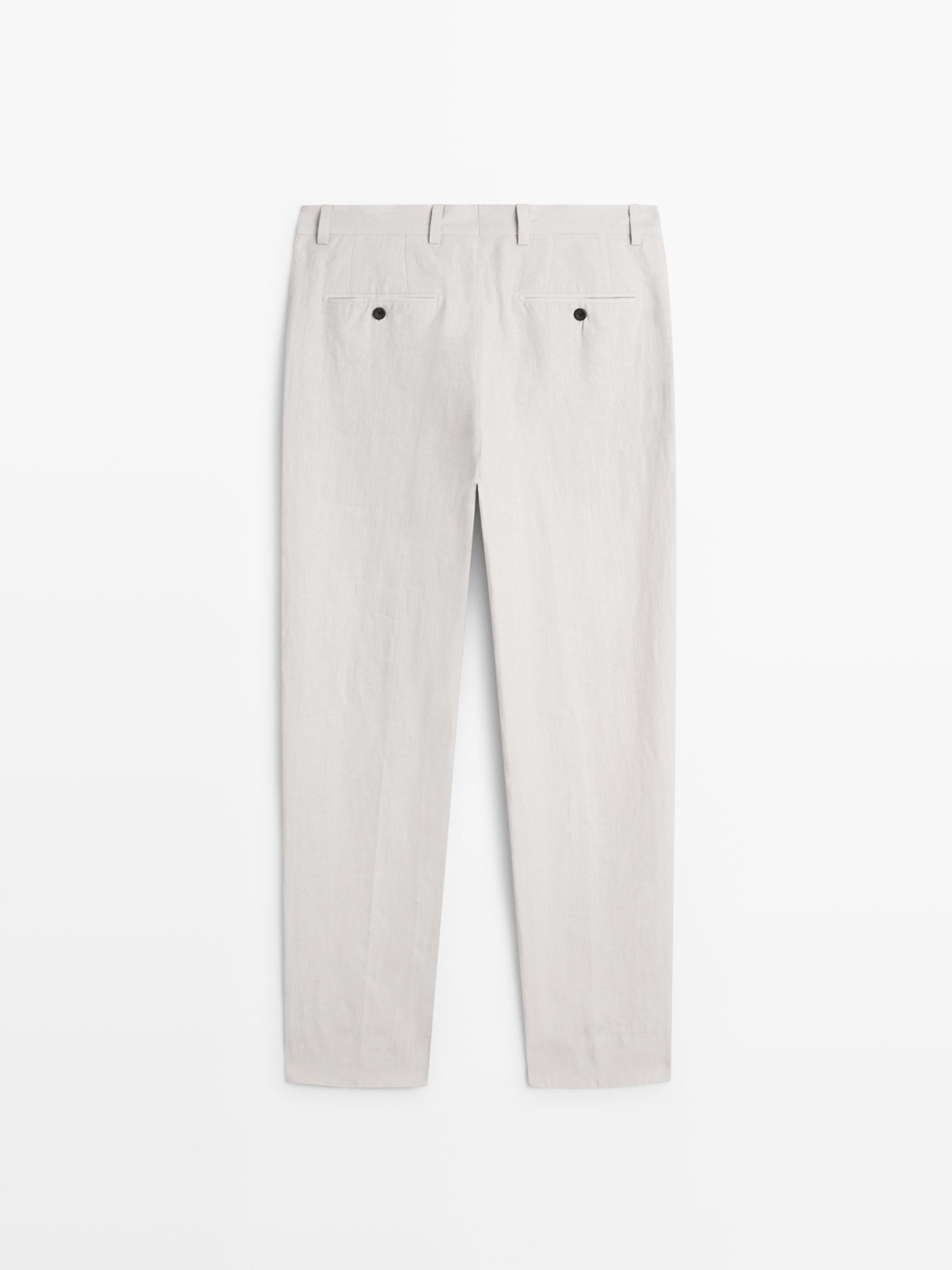 Pantalon barrel fit lin tailoring