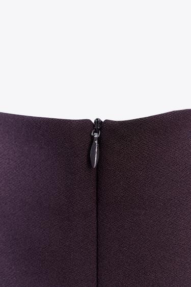 LONG CREPE DRESS - Aubergine by Zara - Image 6