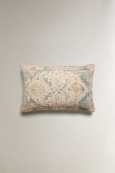 Zara VINTAGE-EFFECT CUSHION COVER - 藍色 - 圖片 0