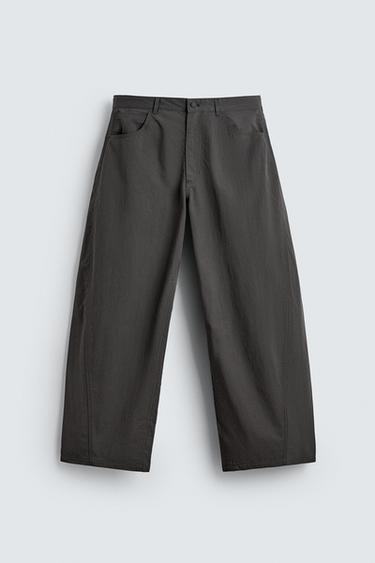 CURVED FIT TROUSERS - Anthracite grey by Zara