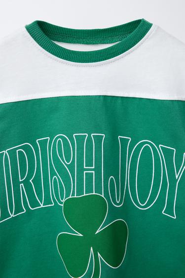PRINTED COLOUR BLOCK T-SHIRT - Green by Zara - Image 2