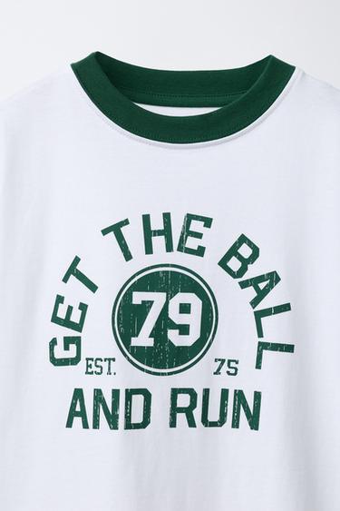 CONTRAST RIB JOGGING T-SHIRT - White by Zara - Image 2