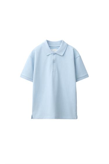 BASIC PIQUÉ POLO SHIRT - Pastel blue by Zara