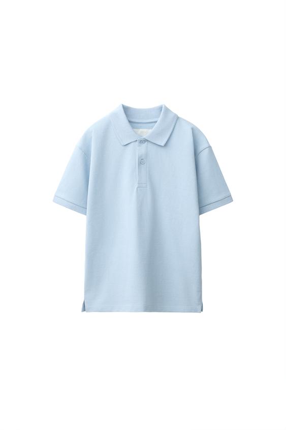 Zara BASIC PIQUÉ POLO - Pastel blue - Image 0