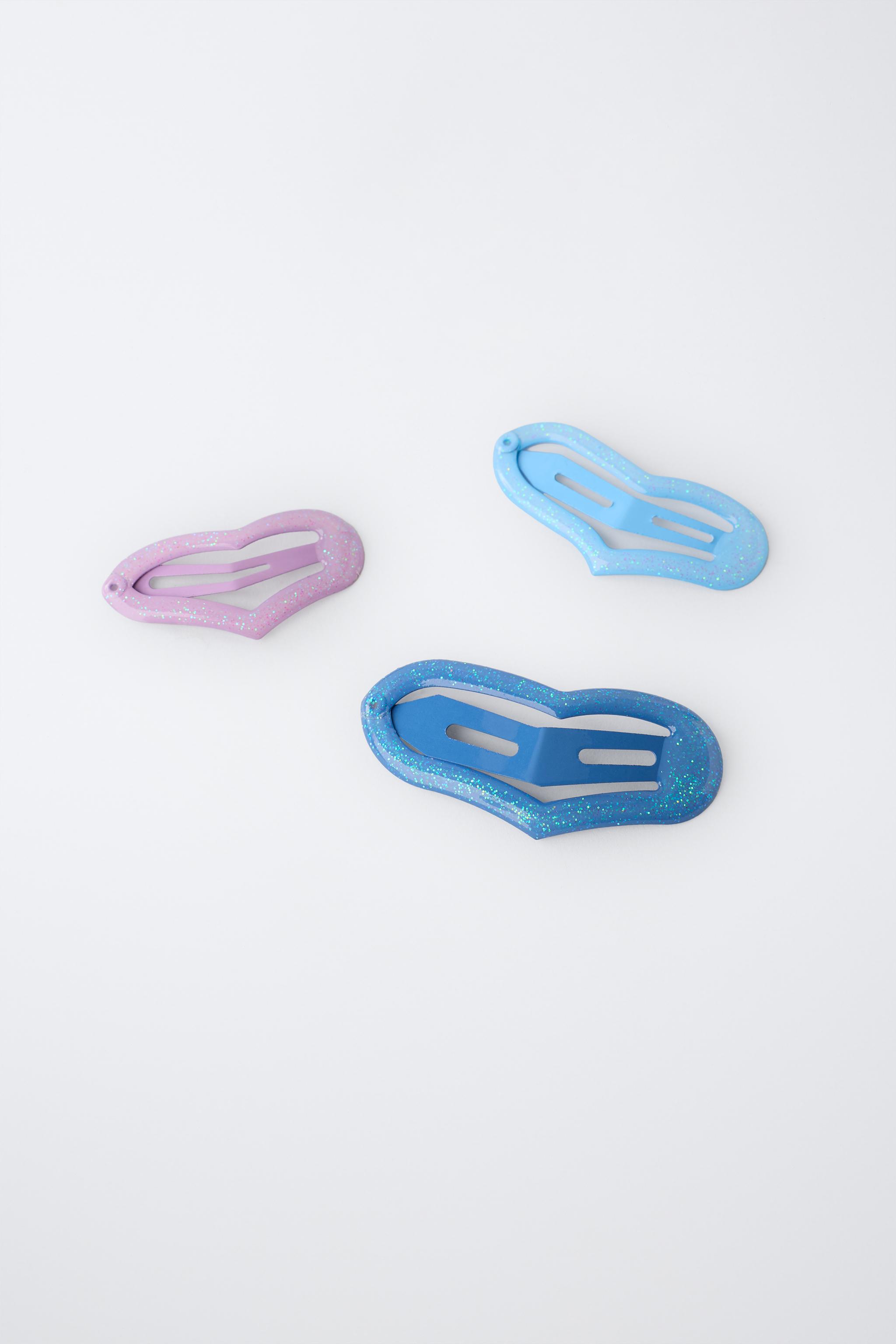 3-PACK OF HEART HAIR CLIPS