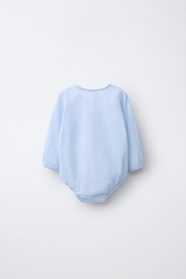 BODY COTON ET LIN - Bleu de Zara - Image 1