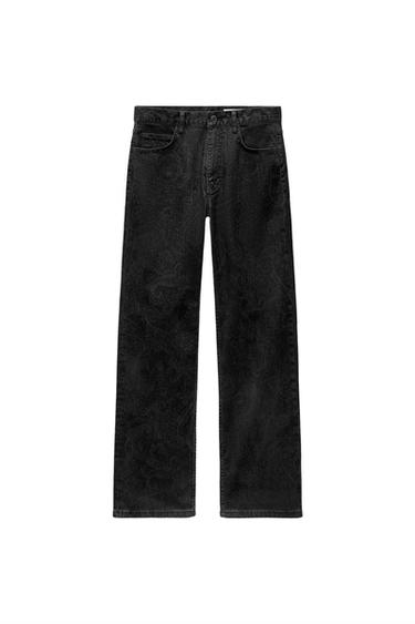 ZW COLLECTION STRAIGHT FADED MID-WAIST JEANS