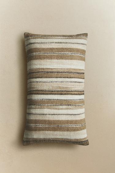 STRIPED CUSHION COVER - Beige by Zara - Image 4