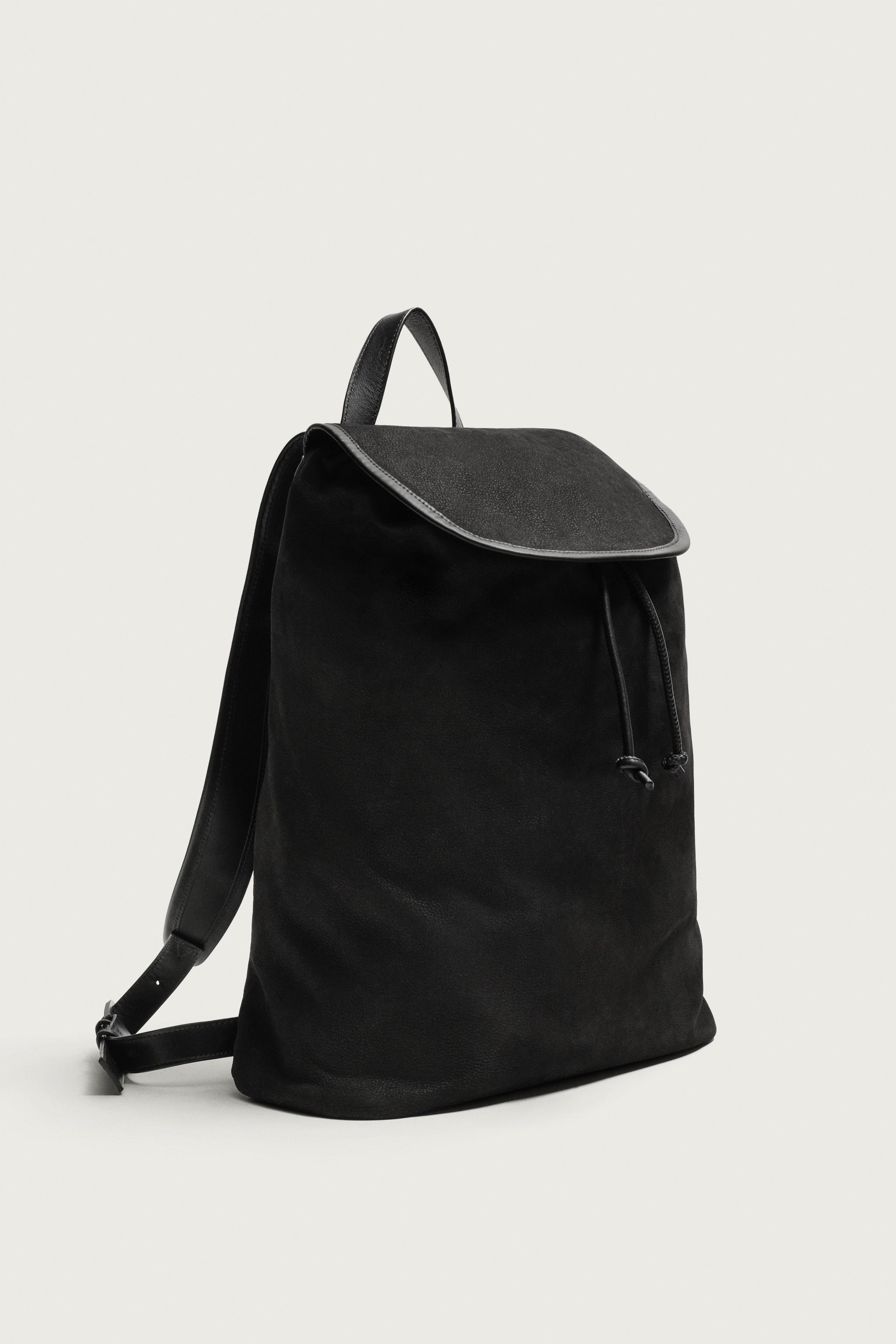 LEATHER BACKPACK - Black | ZARA United States