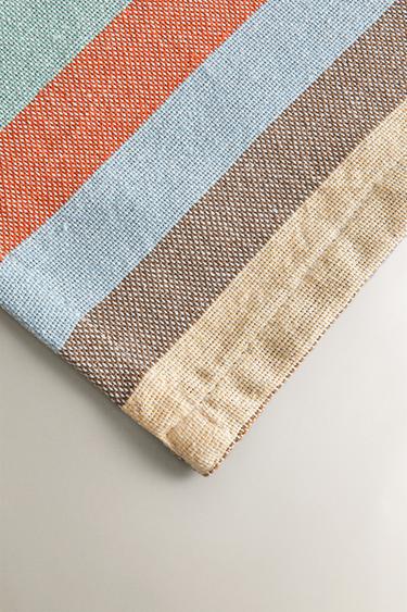 NAPPE BANDES COLORÉES - Bleu de Zara - Image 1