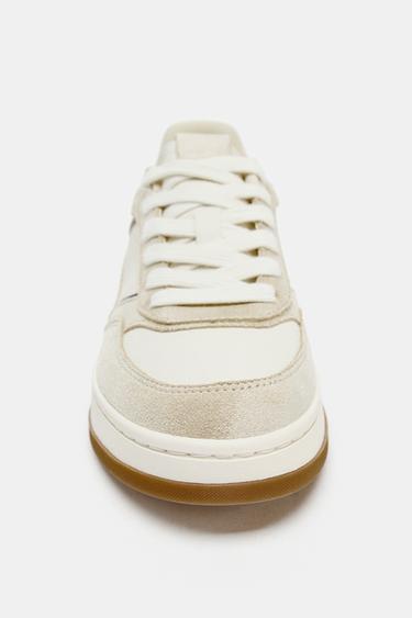 TENNIS AVEC PIÈCES ET MATIÈRES VARIÉES - Blanc écru de Zara - Image 6