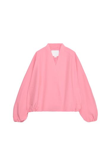 Zara ZW COLLECTION BOMBER JACKET - Pink