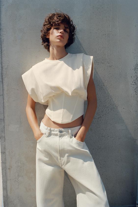 TOP CORSETERO RIB - Crudo de Zara - Imagen 0