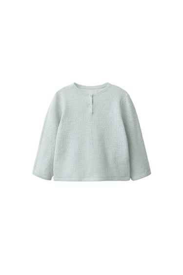 PULOVËR THURJE JAKË ME KOPSA - E gjelbër pastel nga Zara