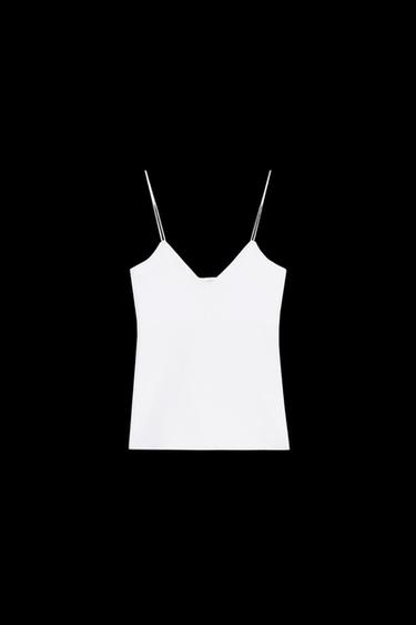STRAPPY COTTON TOP - White by Zara - Image 0